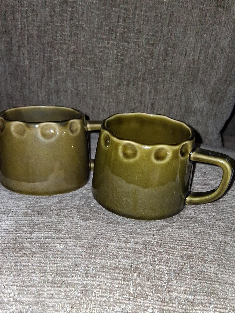 Hearth & Hand Olive Ceramic Mugs with Raised Dot Accent - Set of 2